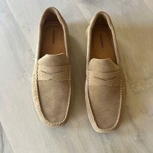 Nordstrom Beige Suede Men's Slip-Ons